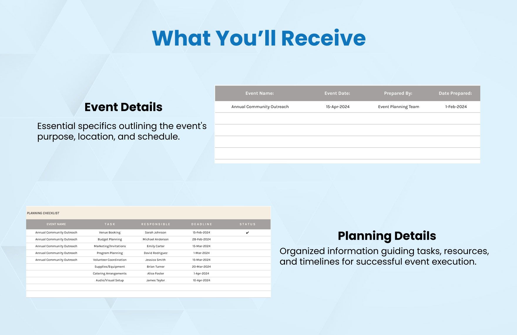 Church Event Planning Template