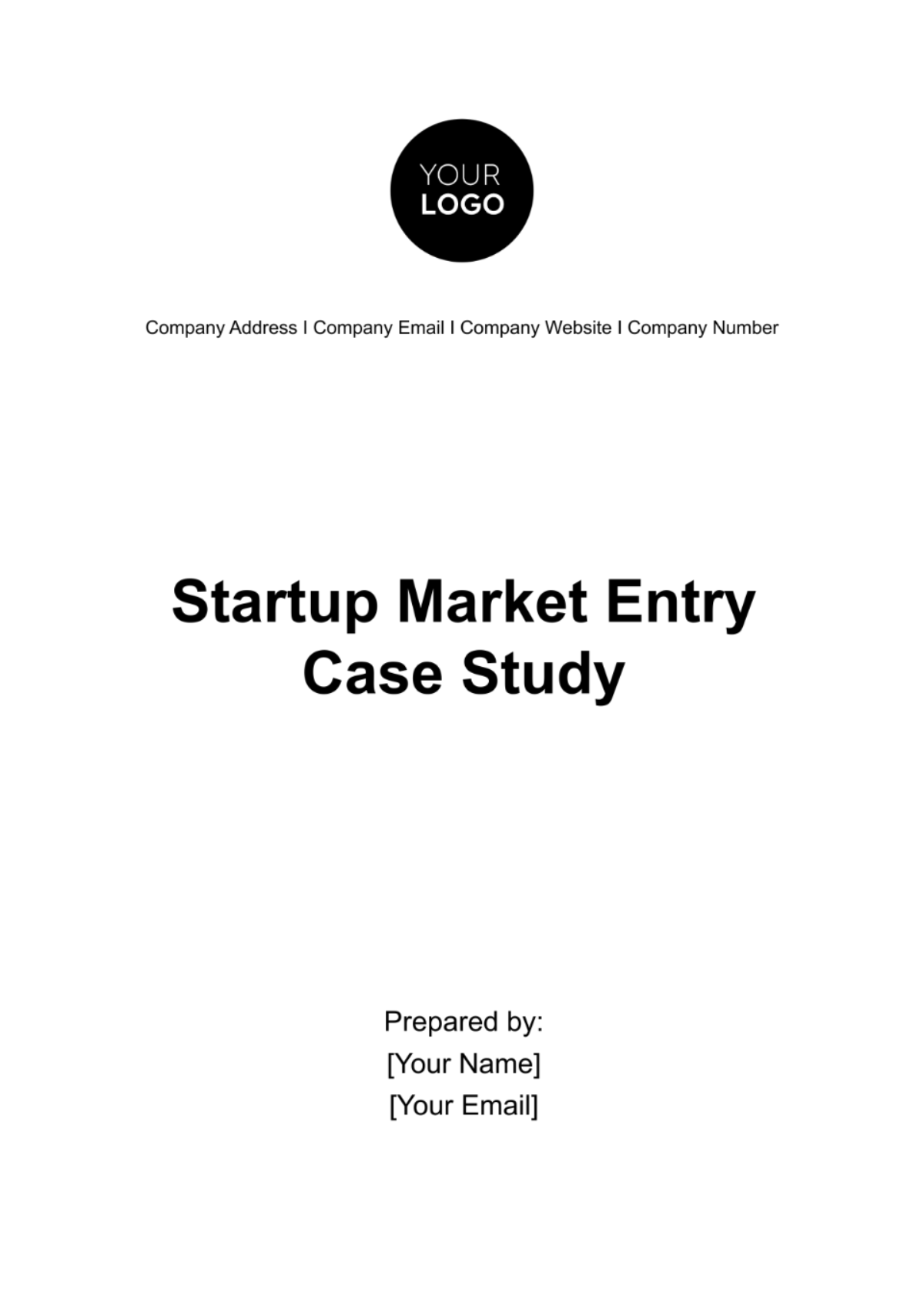 Free Startup Market Entry Case Study Template