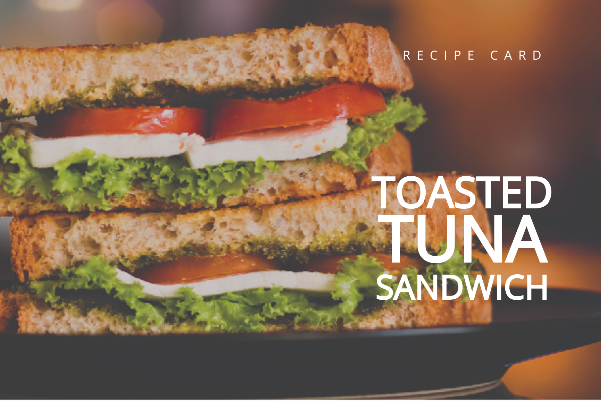Sandwich Recipe Card Template