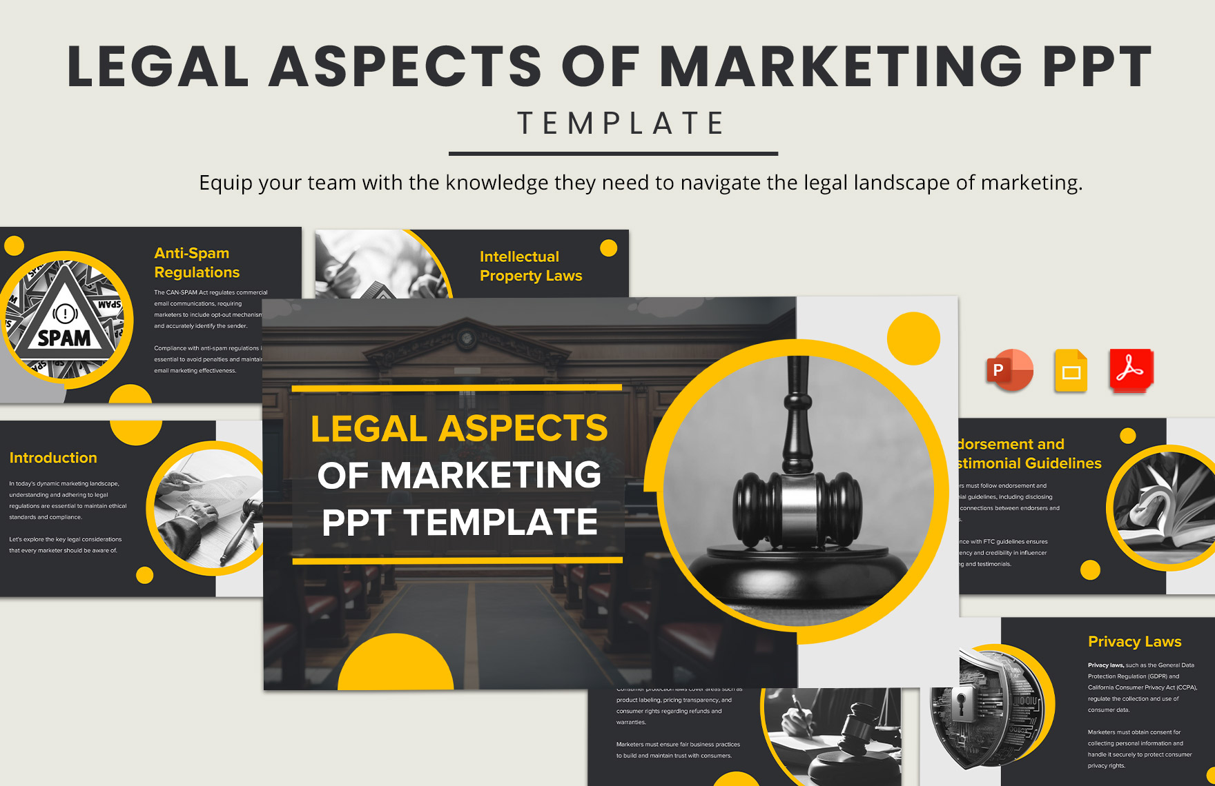 Legal Aspects of Marketing PPT Template