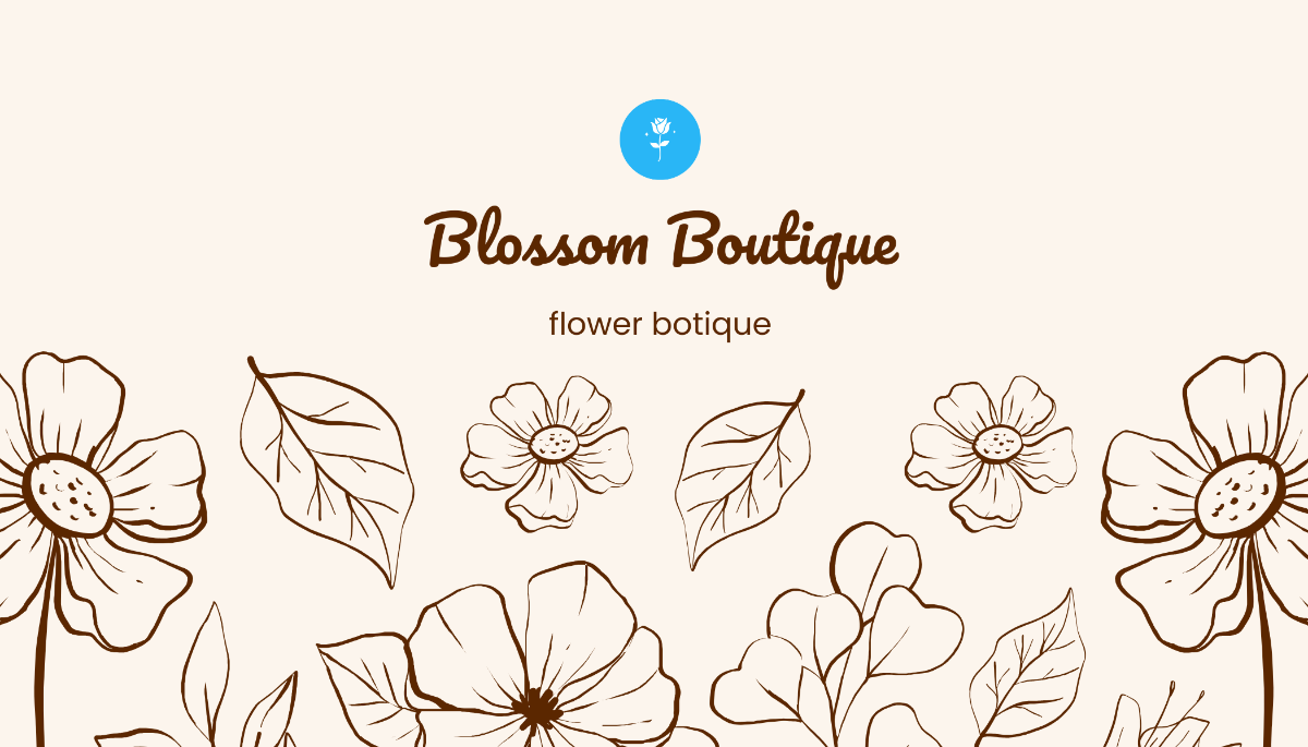 Floral Business Card Vector