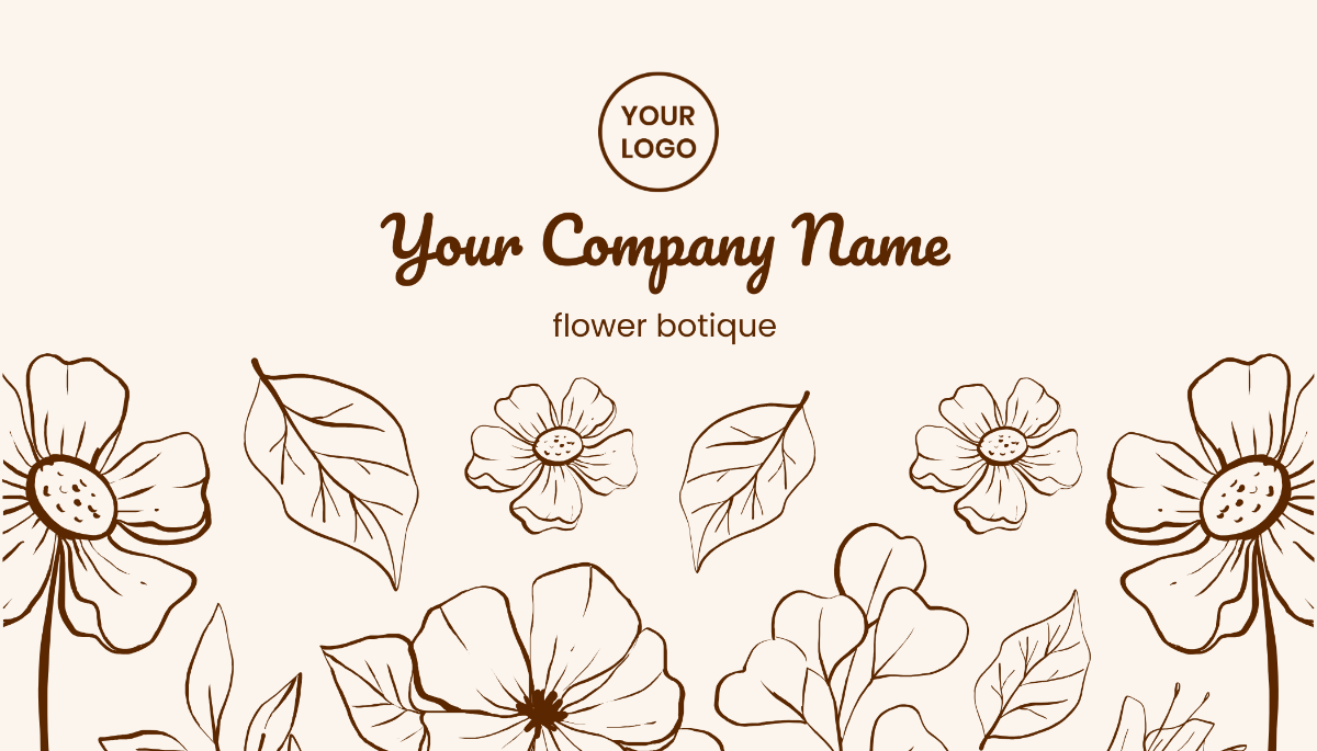 Floral Business Card Vector Template