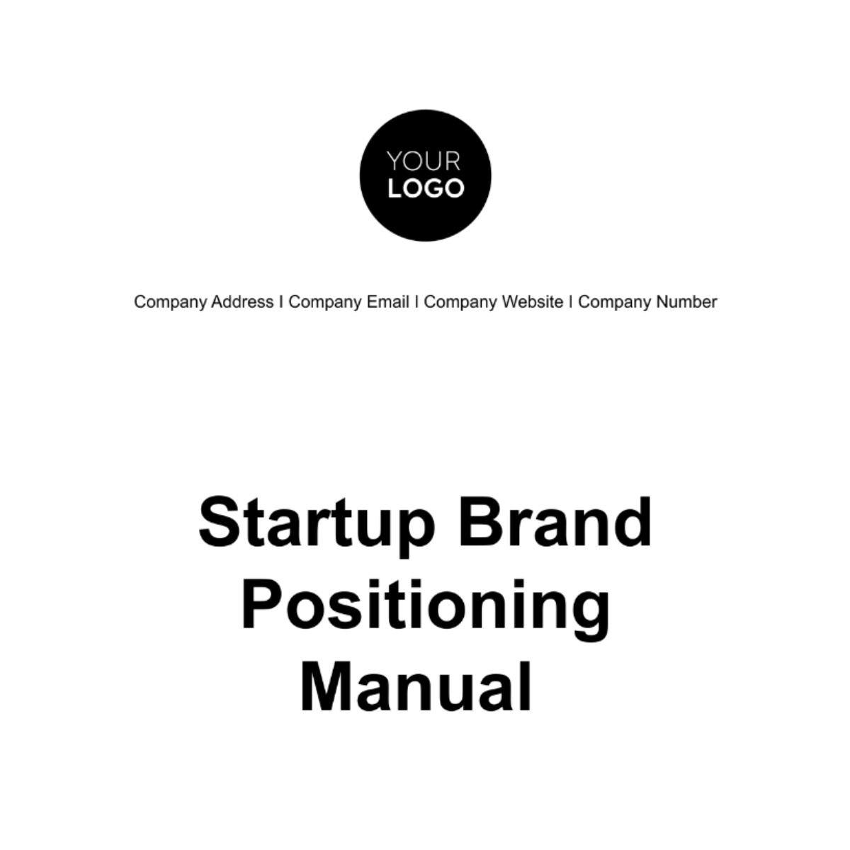 Startup Brand Positioning Manual Template - Edit Online & Download