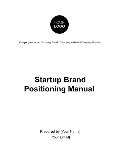 Free Startup Brand Positioning Manual Template to Edit Online