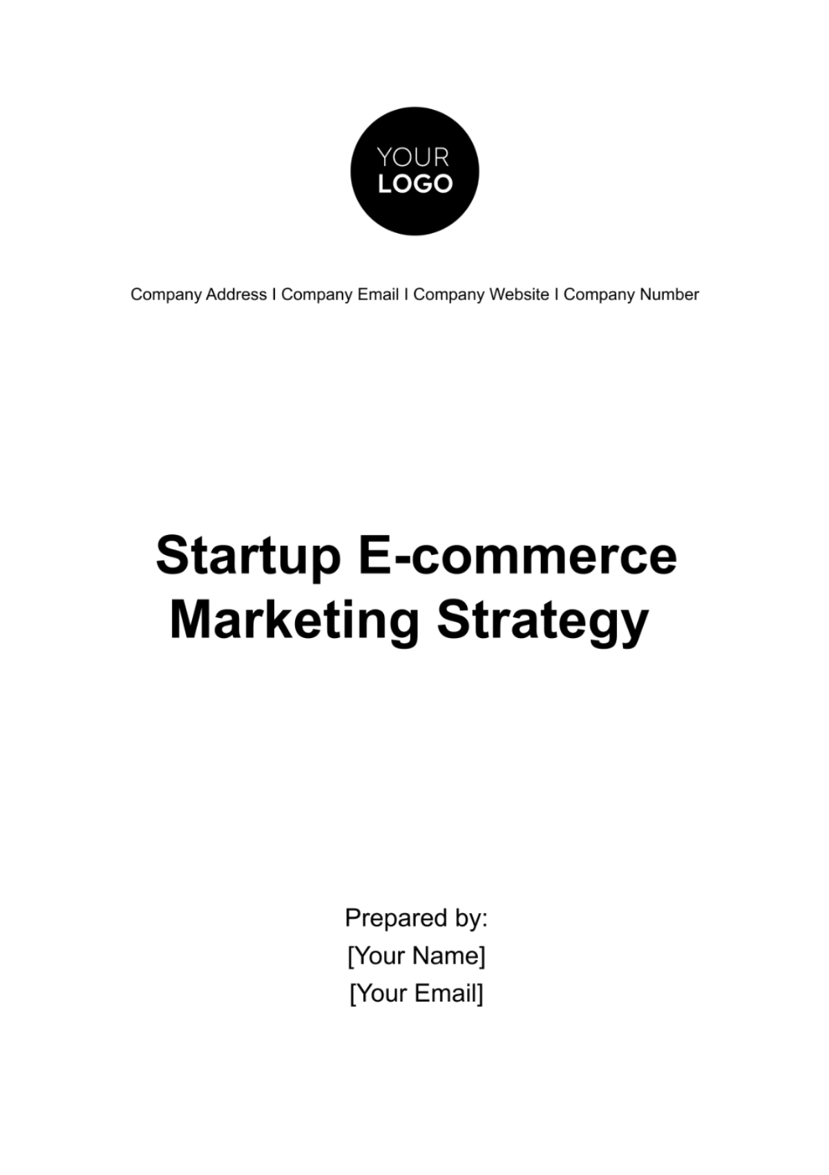 Startup E-commerce Marketing Strategy Template - Edit Online & Download