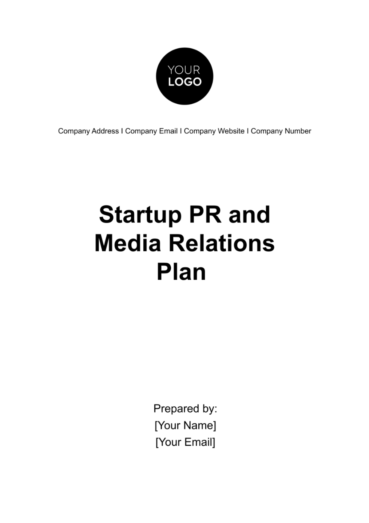 Startup PR and Media Relations Plan Template