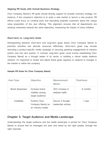Free Startup PR and Media Relations Plan Template to Edit Online