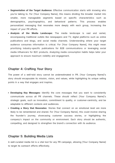 Free Startup PR and Media Relations Plan Template to Edit Online