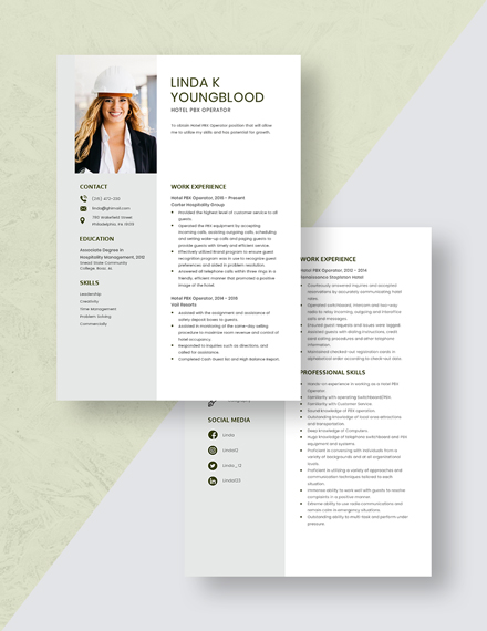 free-hotel-pbx-operator-resume-template-word-apple-pages-template