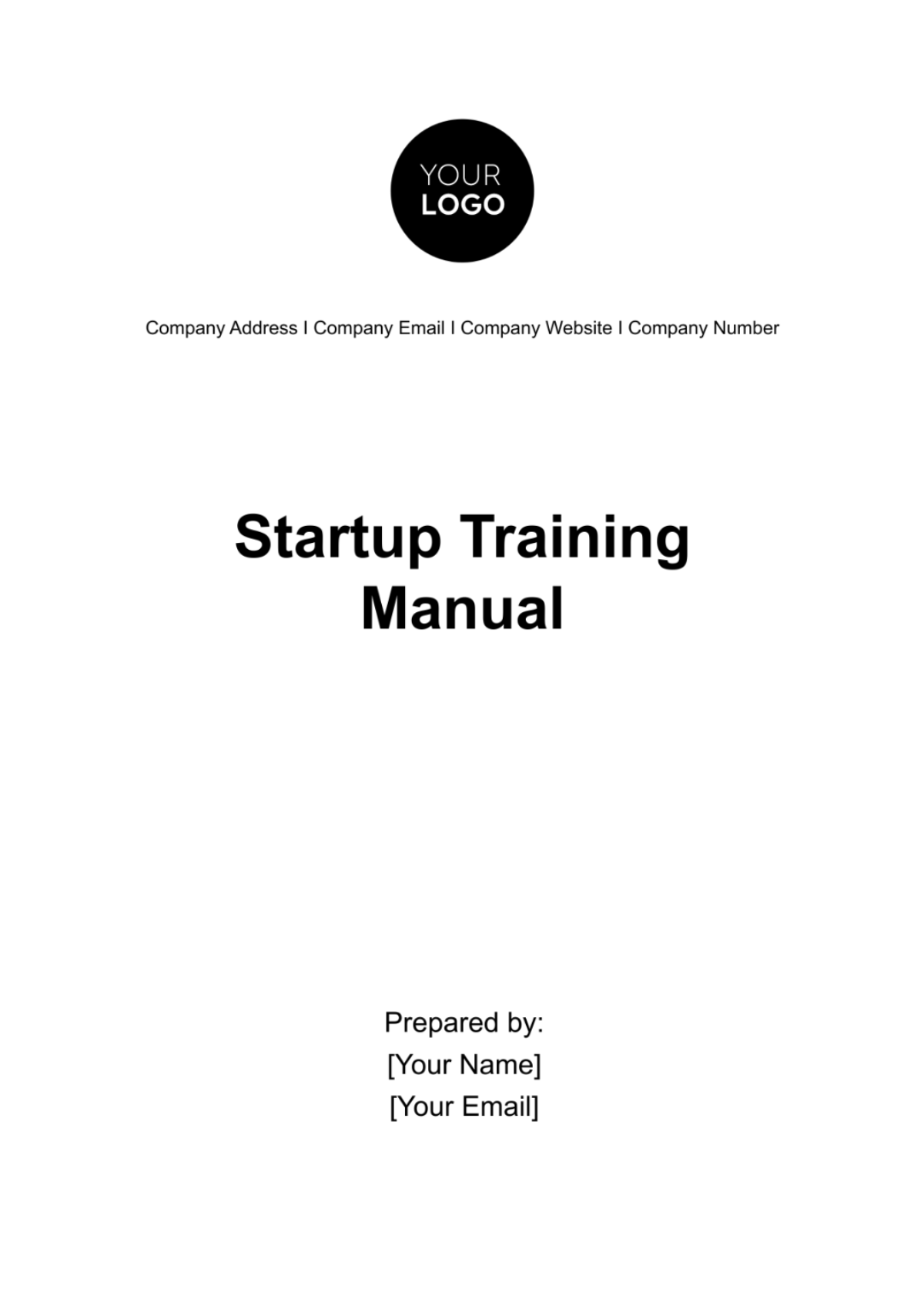 Free Startup Training Manual Template
