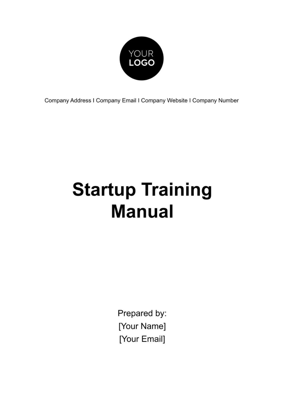 Startup Training Manual Template