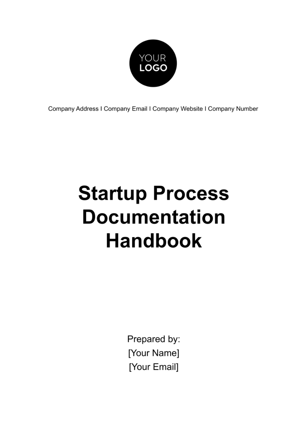 Startup Process Documentation Handbook Template