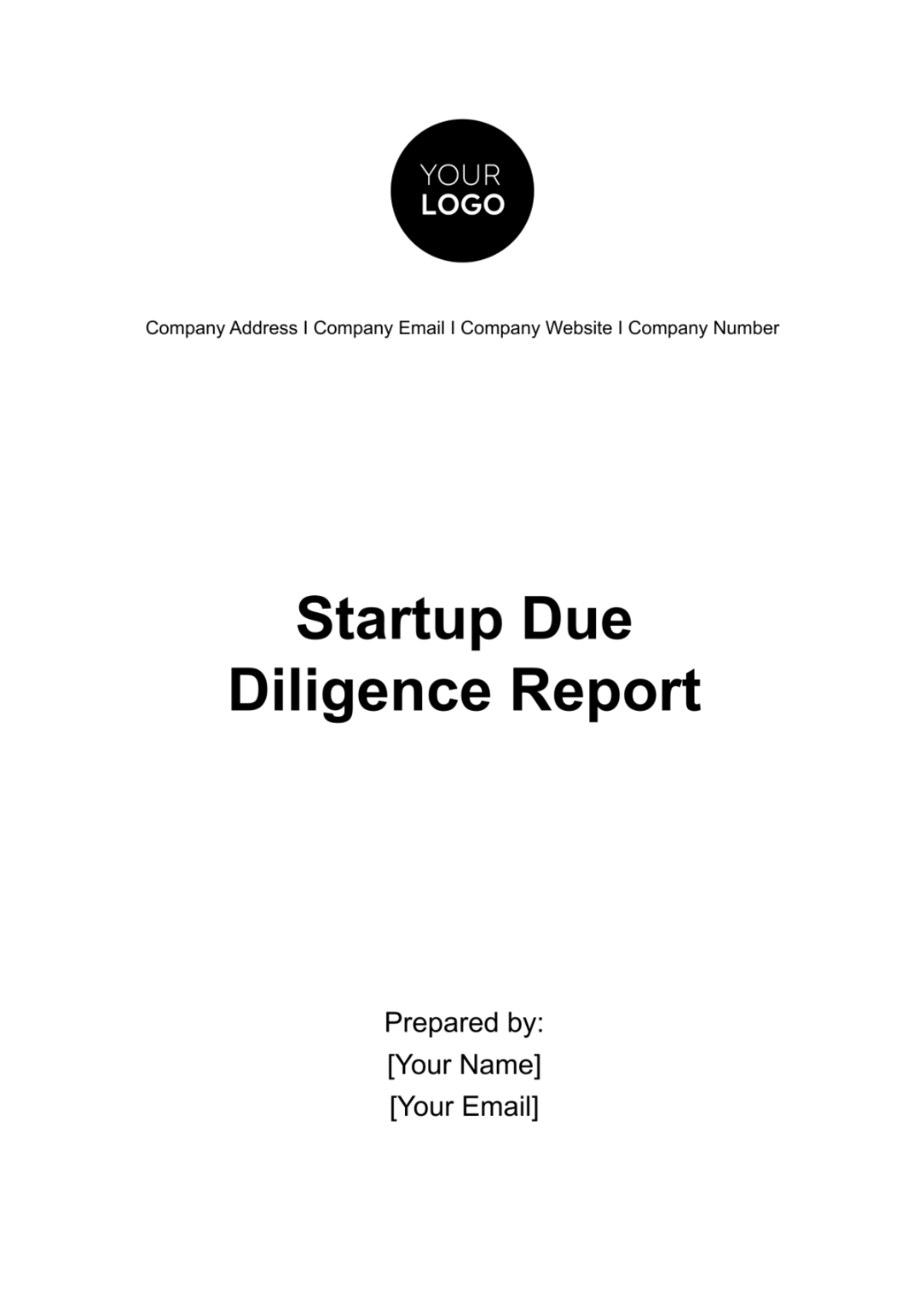 Startup Due Diligence Report Template - Edit Online & Download