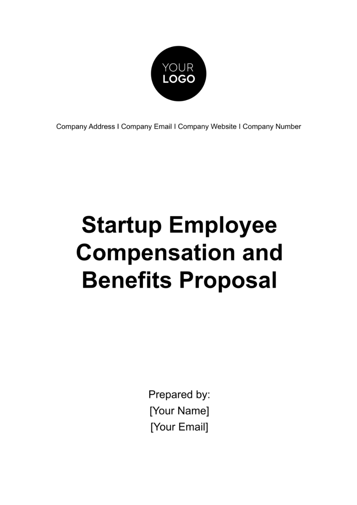 Startup Employee Compensation and Benefits Proposal Template - Edit Online & Download