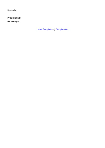 Free Performance Improvement Plan (PIP) Letter Template to Edit Online