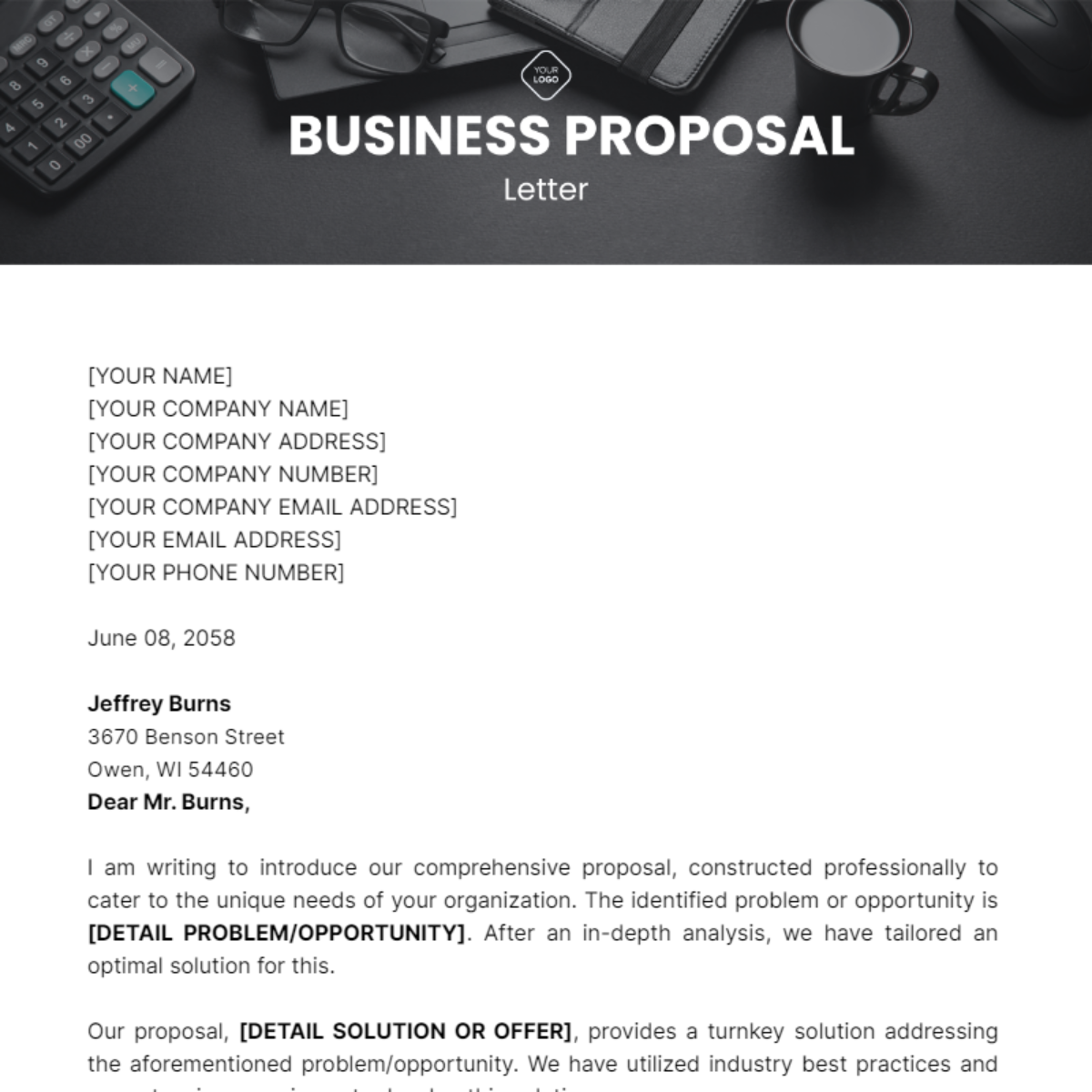 Business Proposal Letter Template