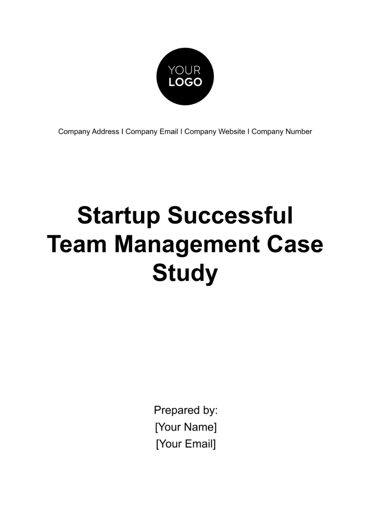 Free Startup Successful Team Management Case Study Template