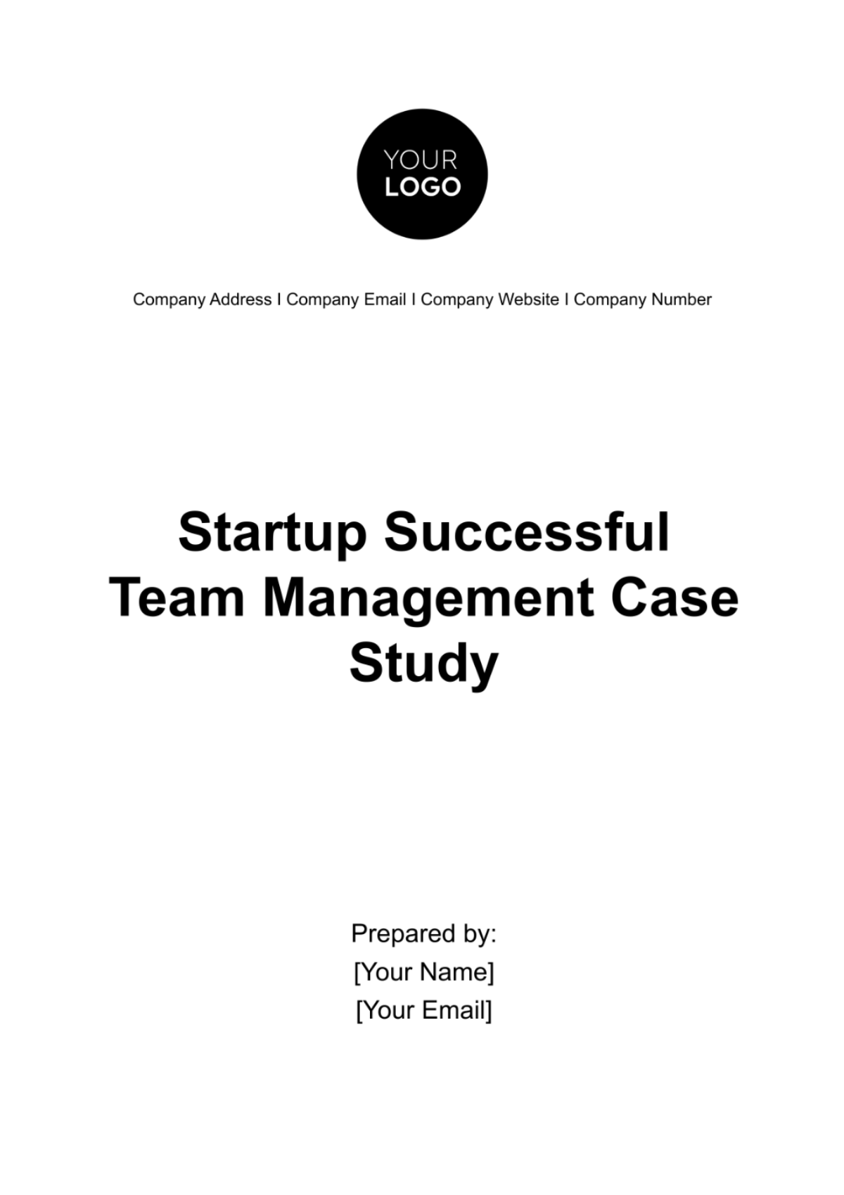 Startup Successful Team Management Case Study Template