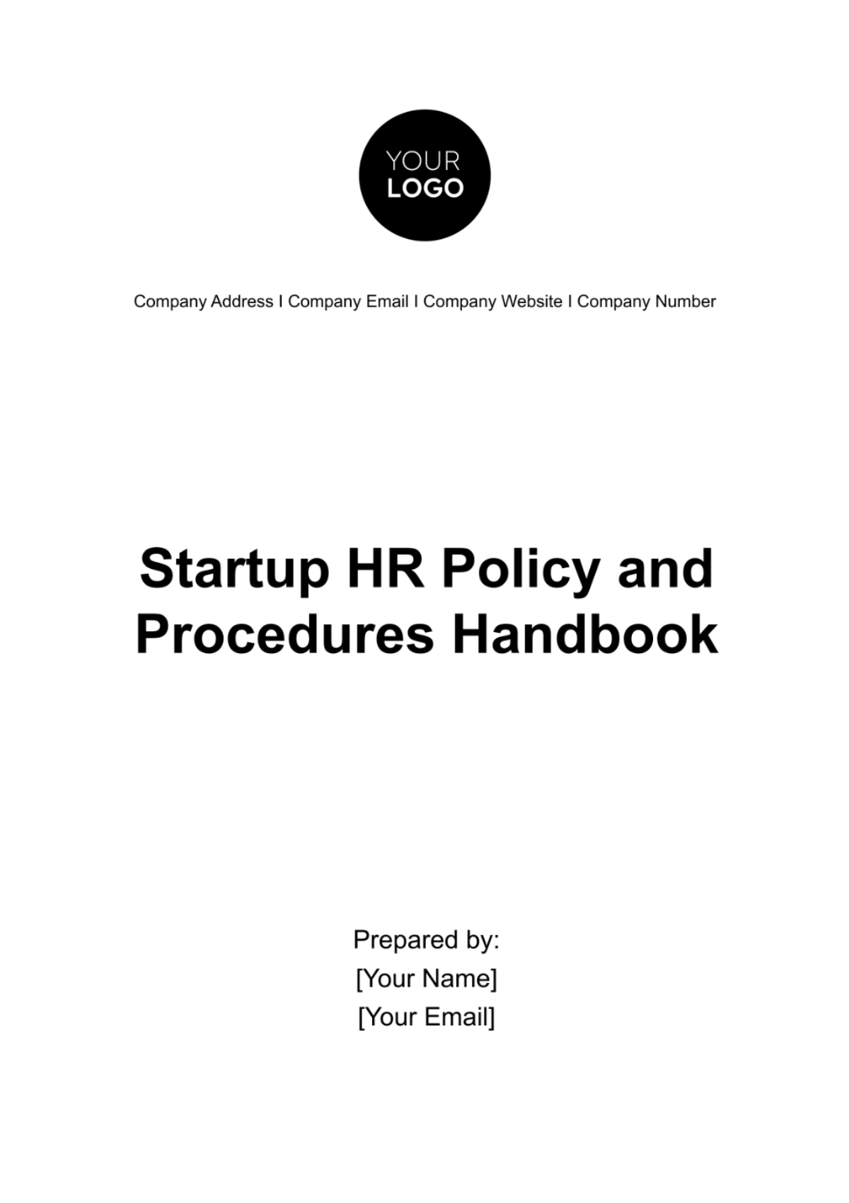 Startup HR Policy and Procedures Handbook Template