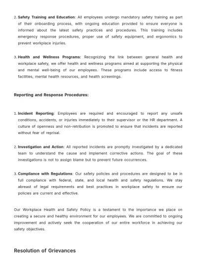 Free Startup HR Policy and Procedures Handbook Template to Edit Online