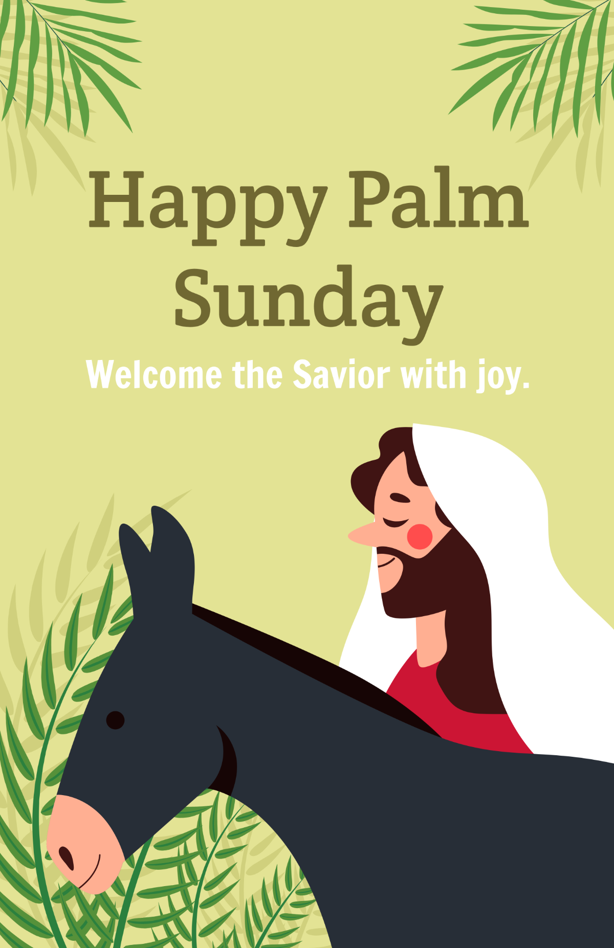 Palm Sunday Poster Template