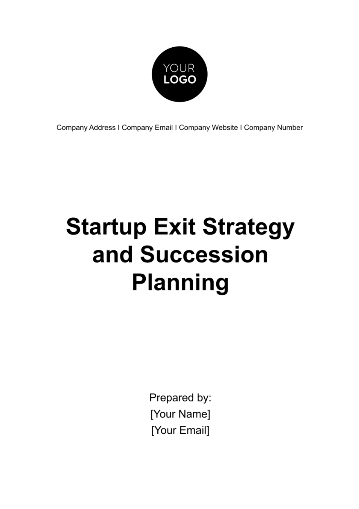 Startup Exit Strategy and Succession Planning Template - Edit Online & Download