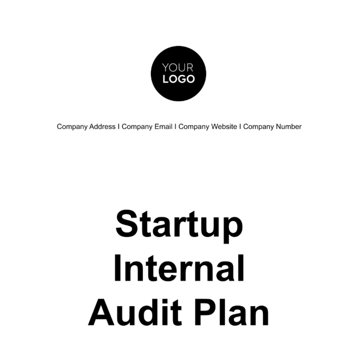 Startup Internal Audit Plan Template