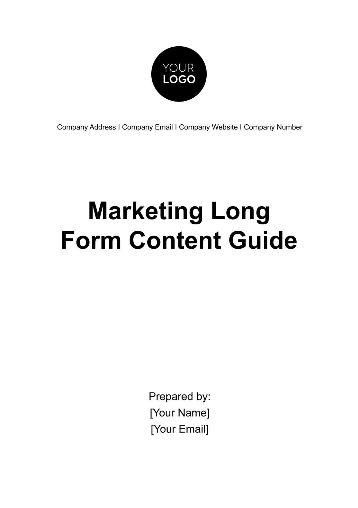 Free Marketing Long-form Content Guide Template