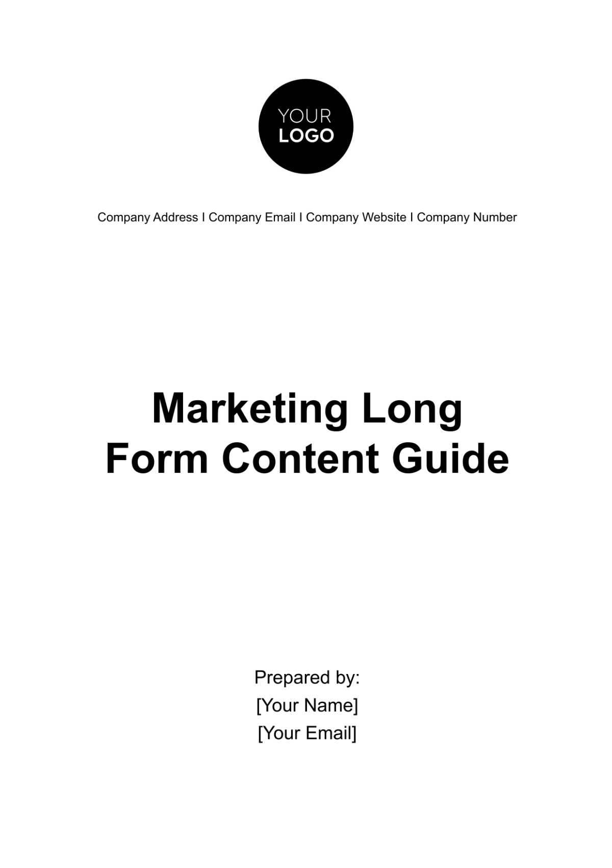 Marketing Long-form Content Guide Template - Edit Online & Download