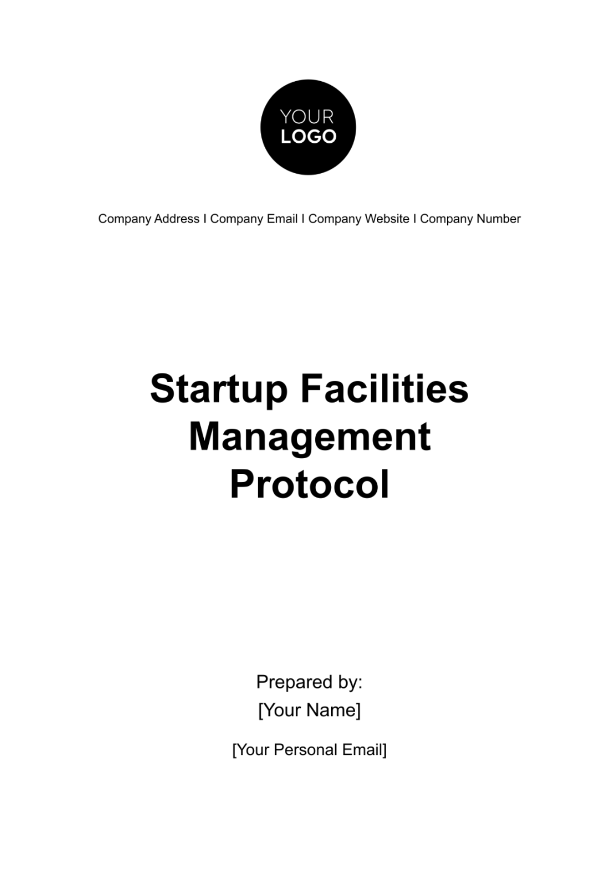 Startup Facilities Management Protocol Template