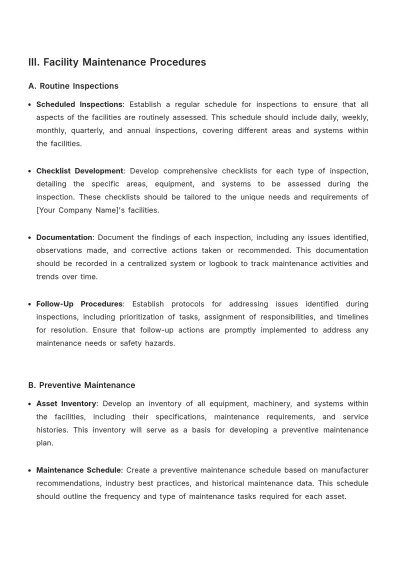 Free Startup Facilities Management Protocol Template to Edit Online