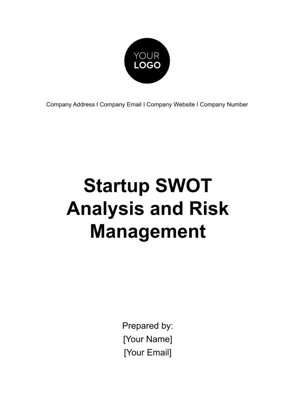 Startup SWOT Analysis and Risk Management Plan Template - Edit Online & Download