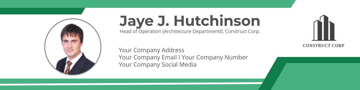 Free Residential Construction Email Signature Template