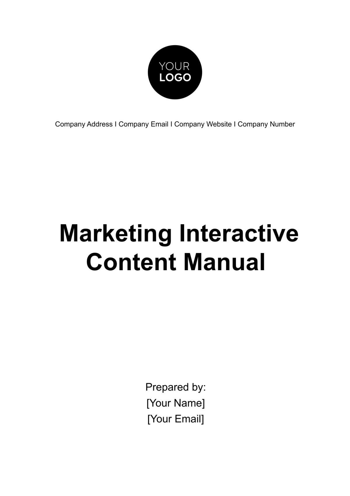 Marketing Interactive Content Manual Template - Edit Online & Download