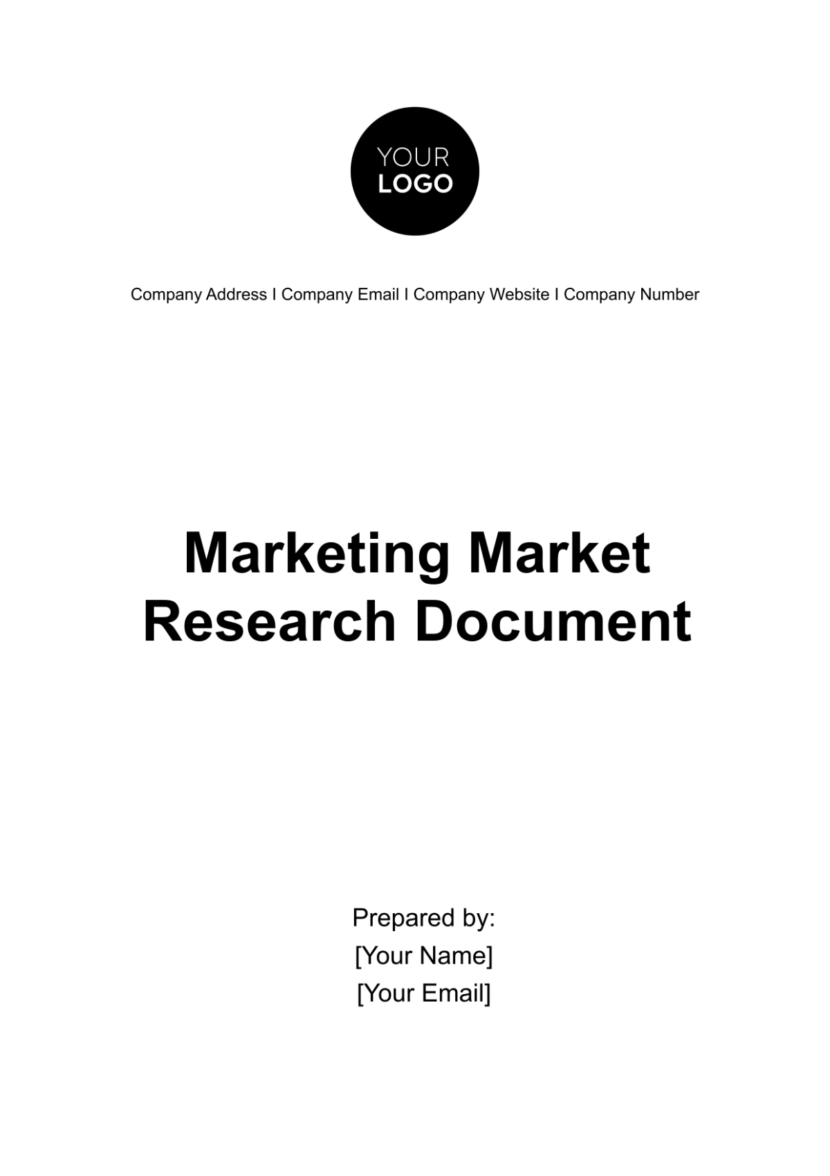 Marketing Market Research Document Template - Edit Online & Download