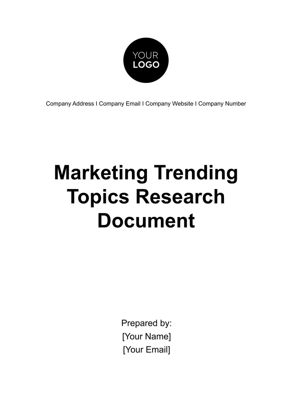 Free Marketing Trending Topics Research Document Template