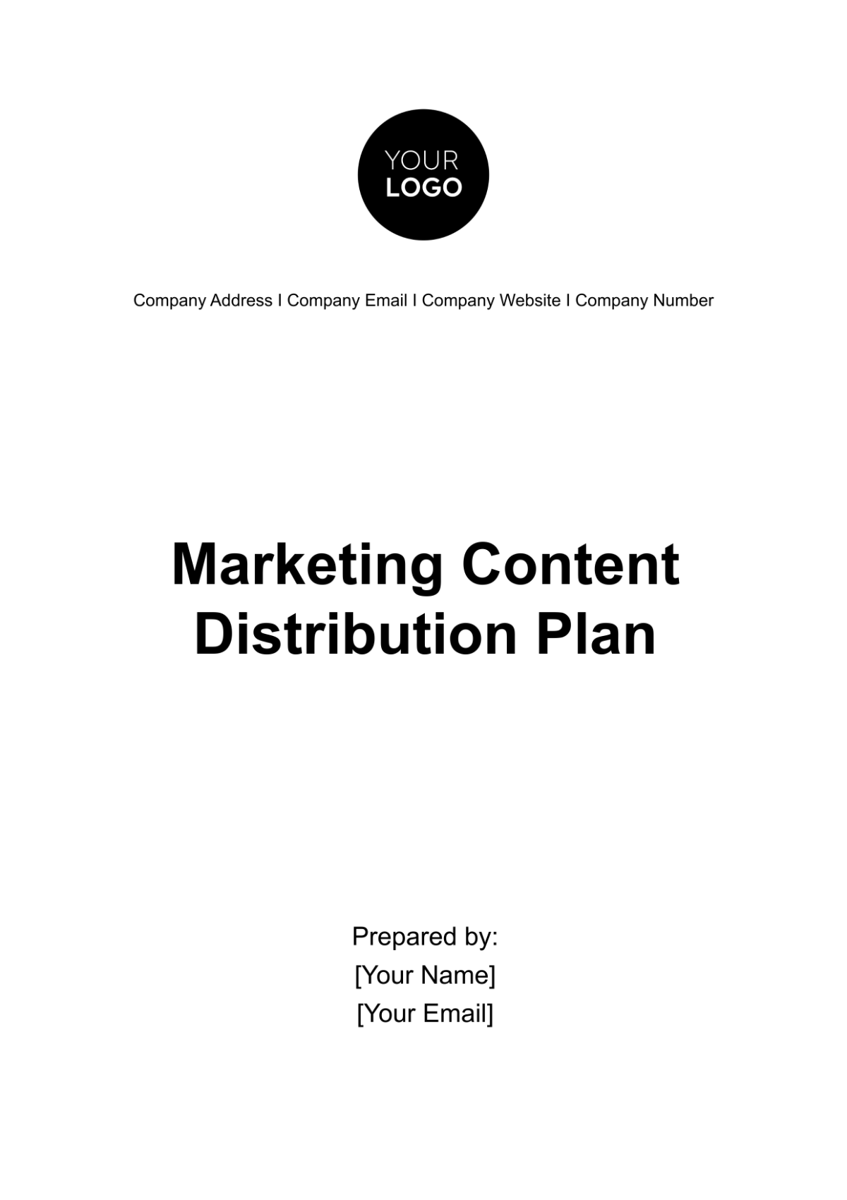 Marketing Content Distribution Plan Template - Edit Online & Download