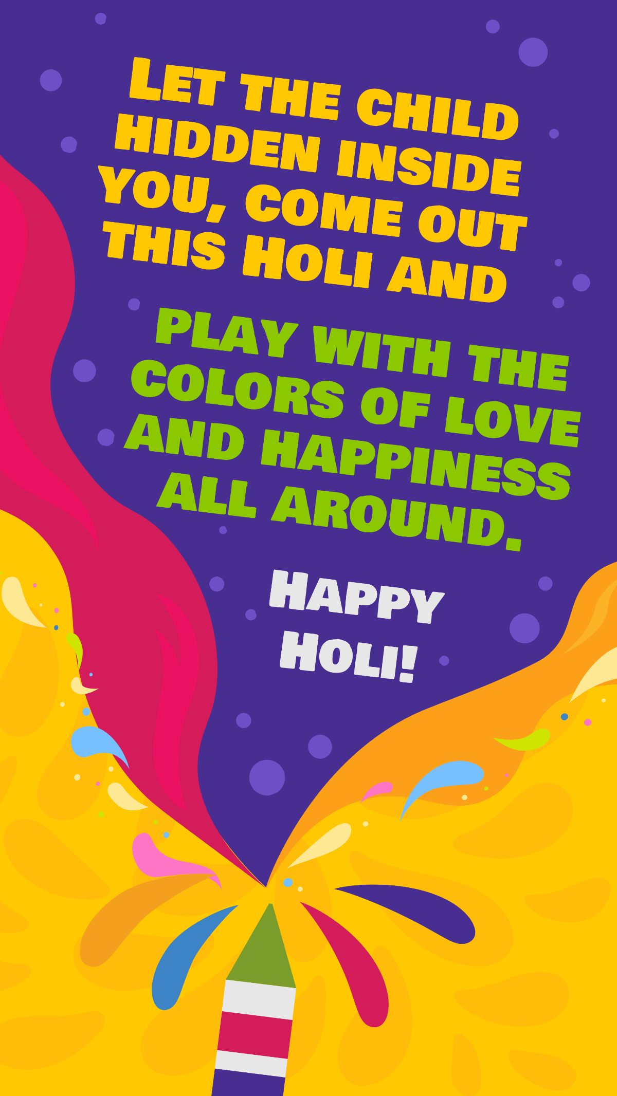  Holi Quote Template