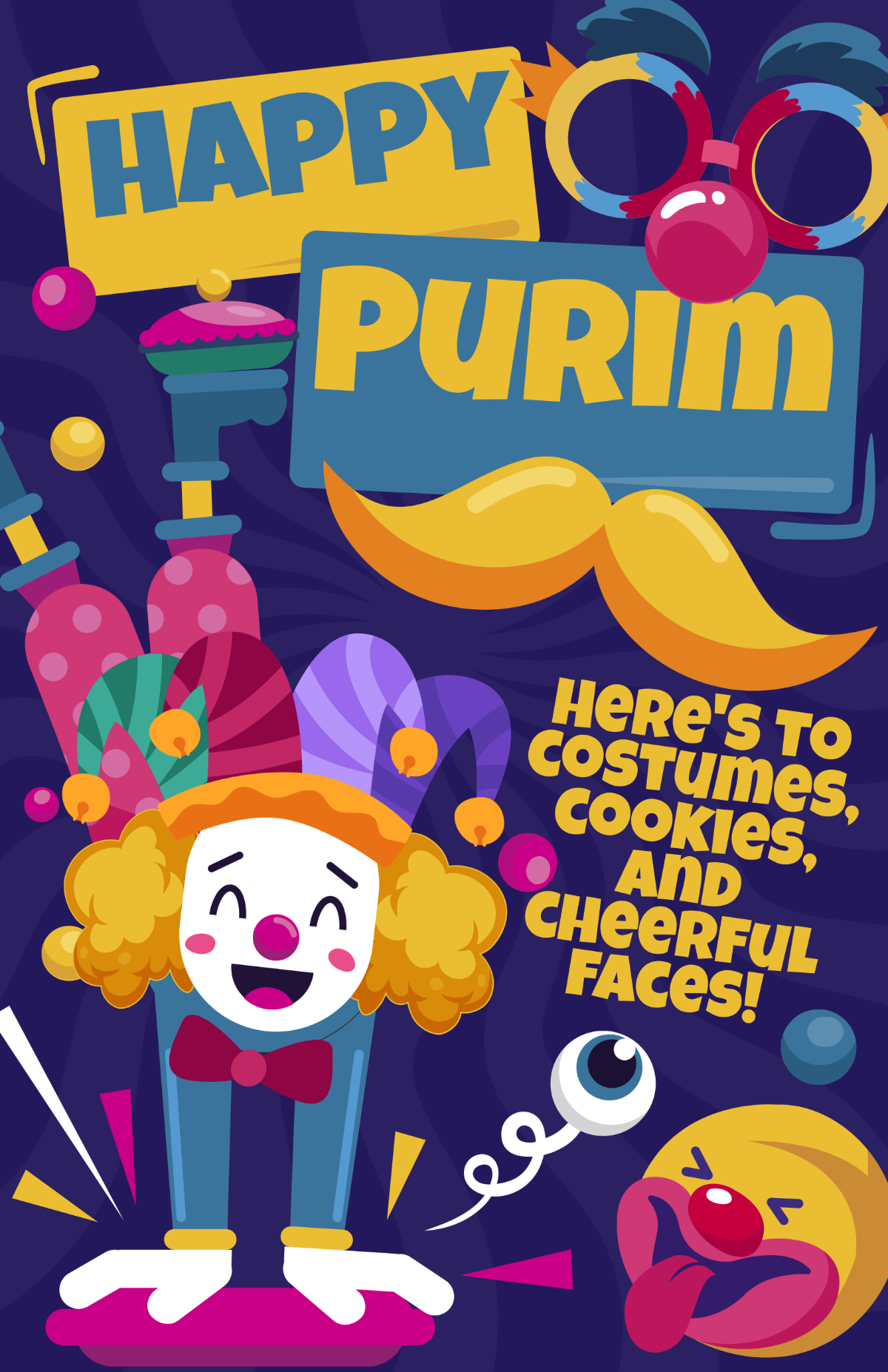 Purim Poster Template