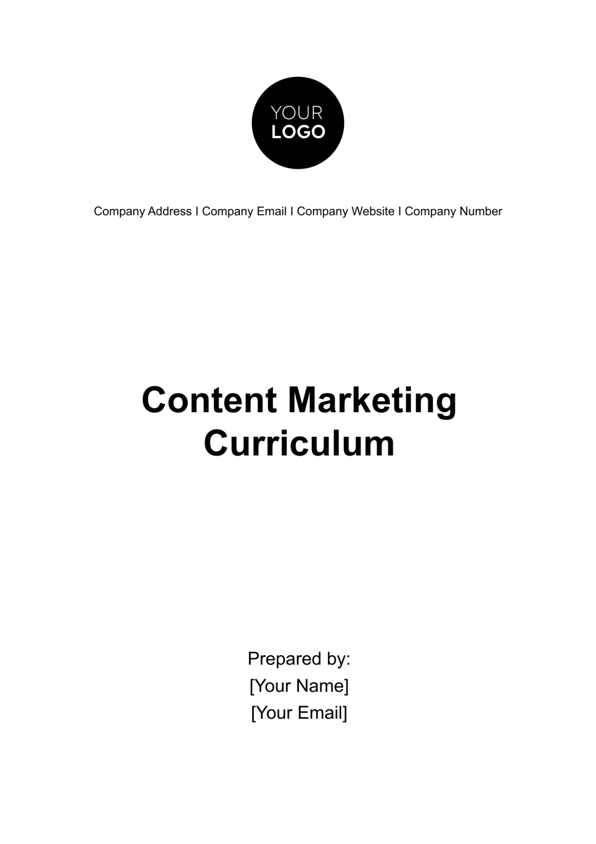 Content Marketing Curriculum Template - Edit Online & Download