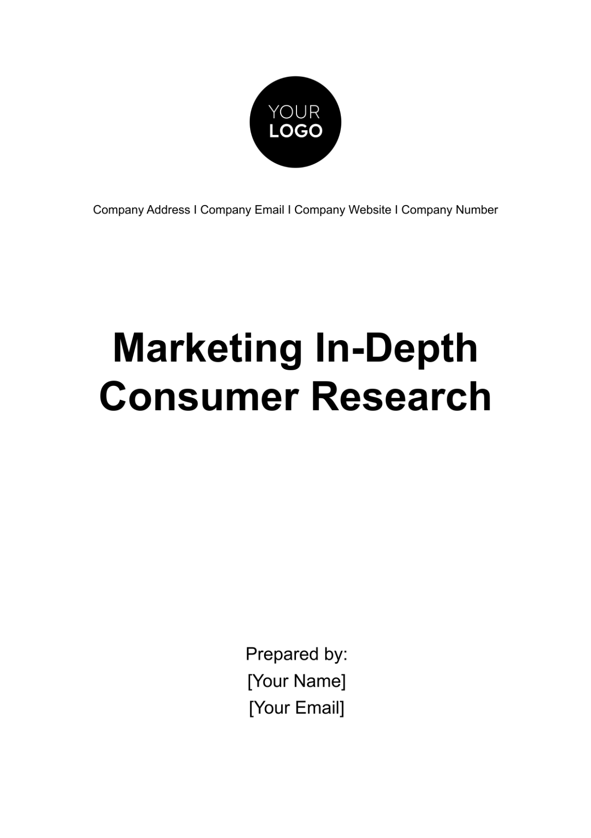 Marketing In-depth Consumer Research Template