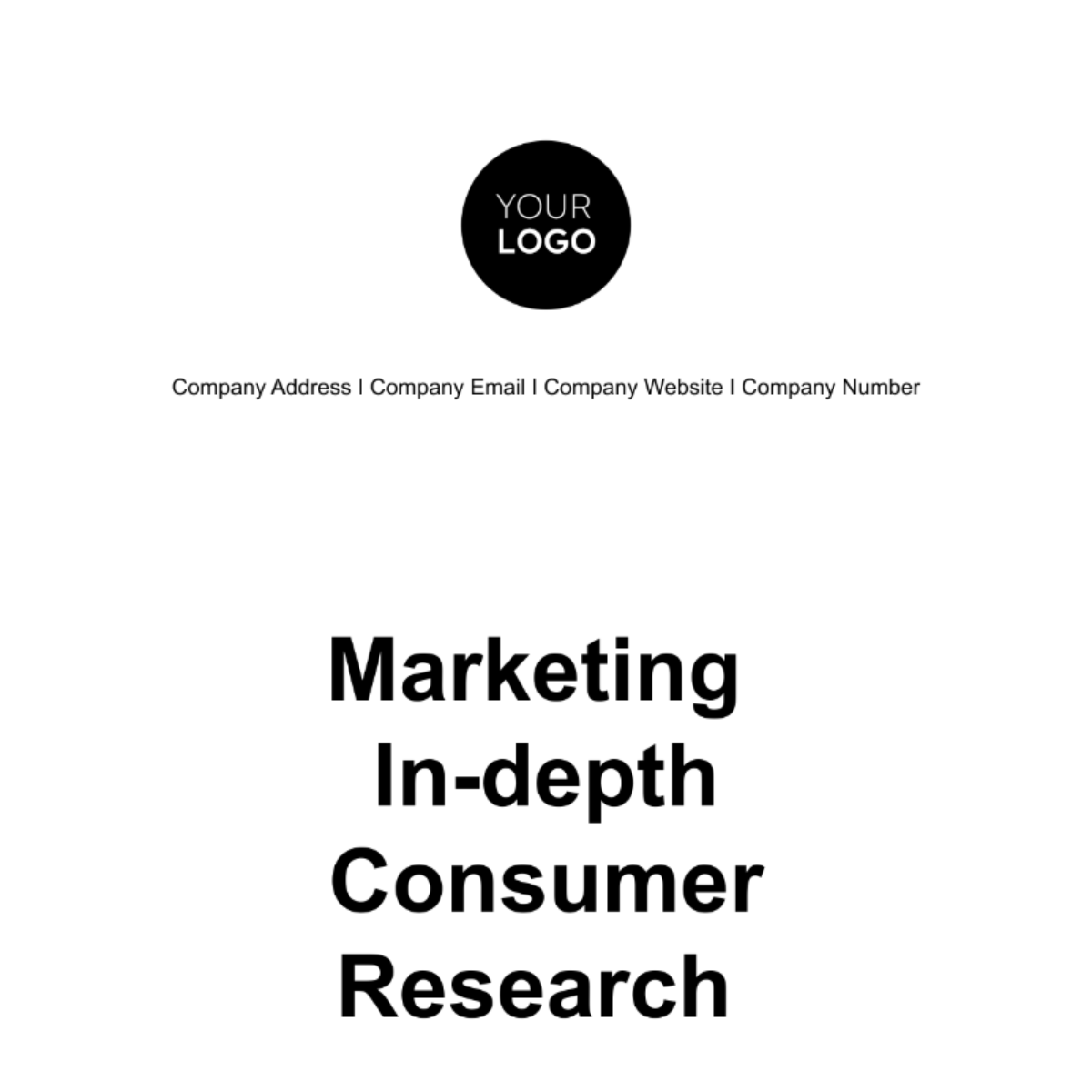 Marketing In-depth Consumer Research Template