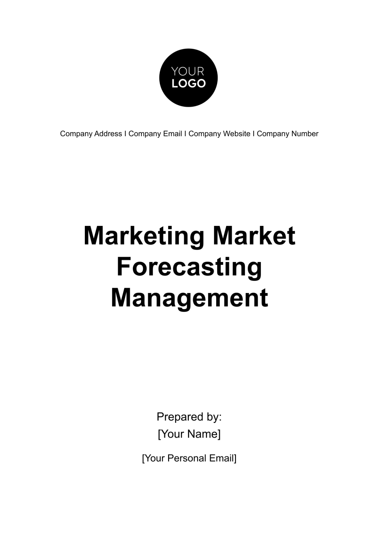 Marketing Market Forecasting Management Template - Edit Online & Download