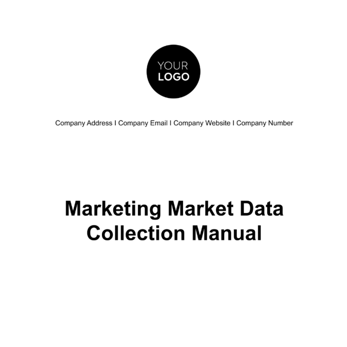 Marketing Market Data Collection Manual Template
