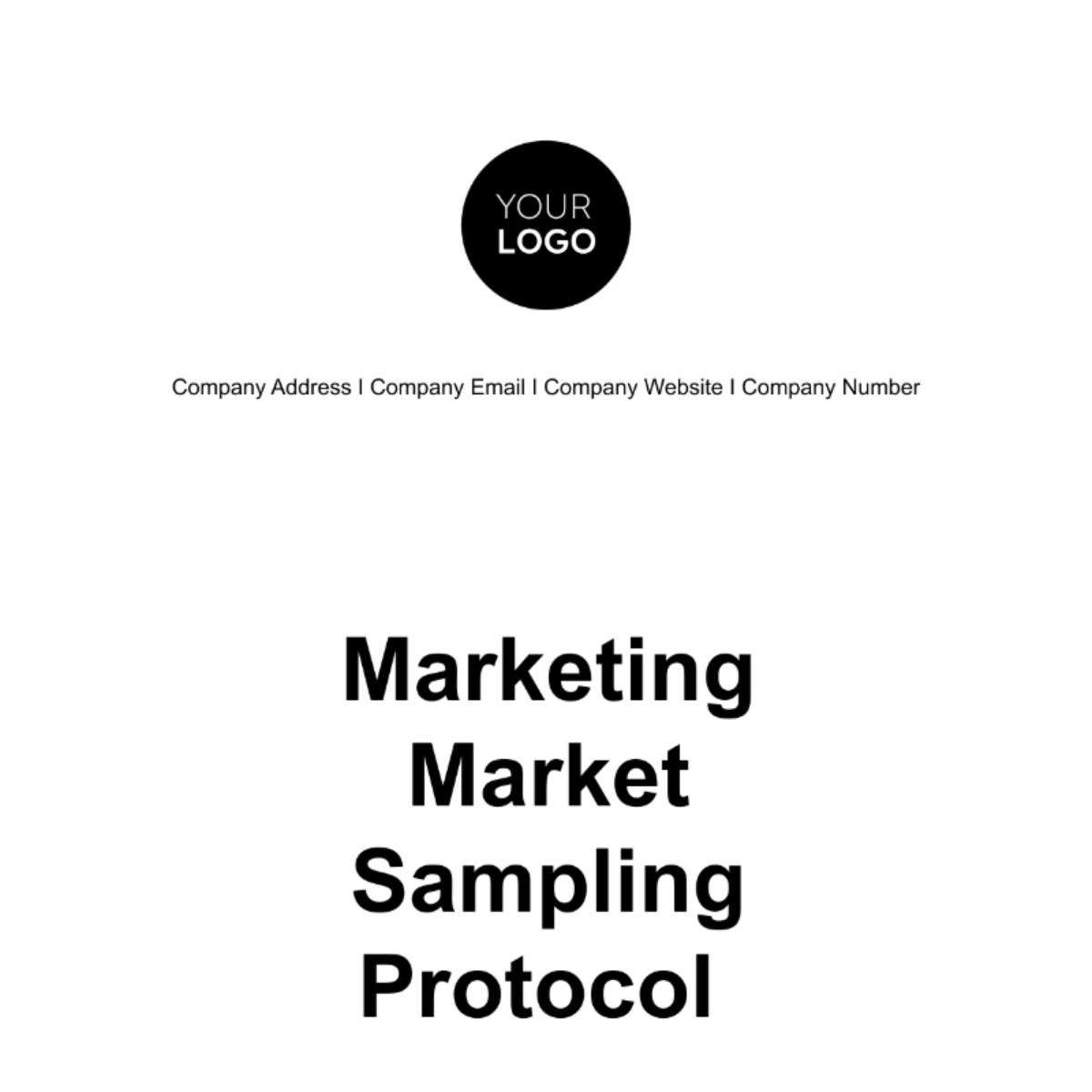 Marketing Market Sampling Protocol Template