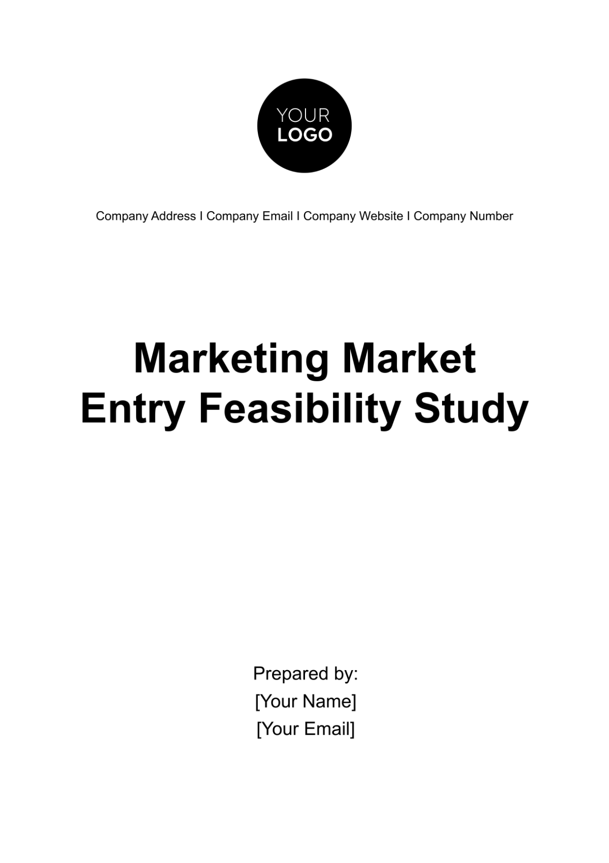Free Marketing Market Entry Feasibility Study Template
