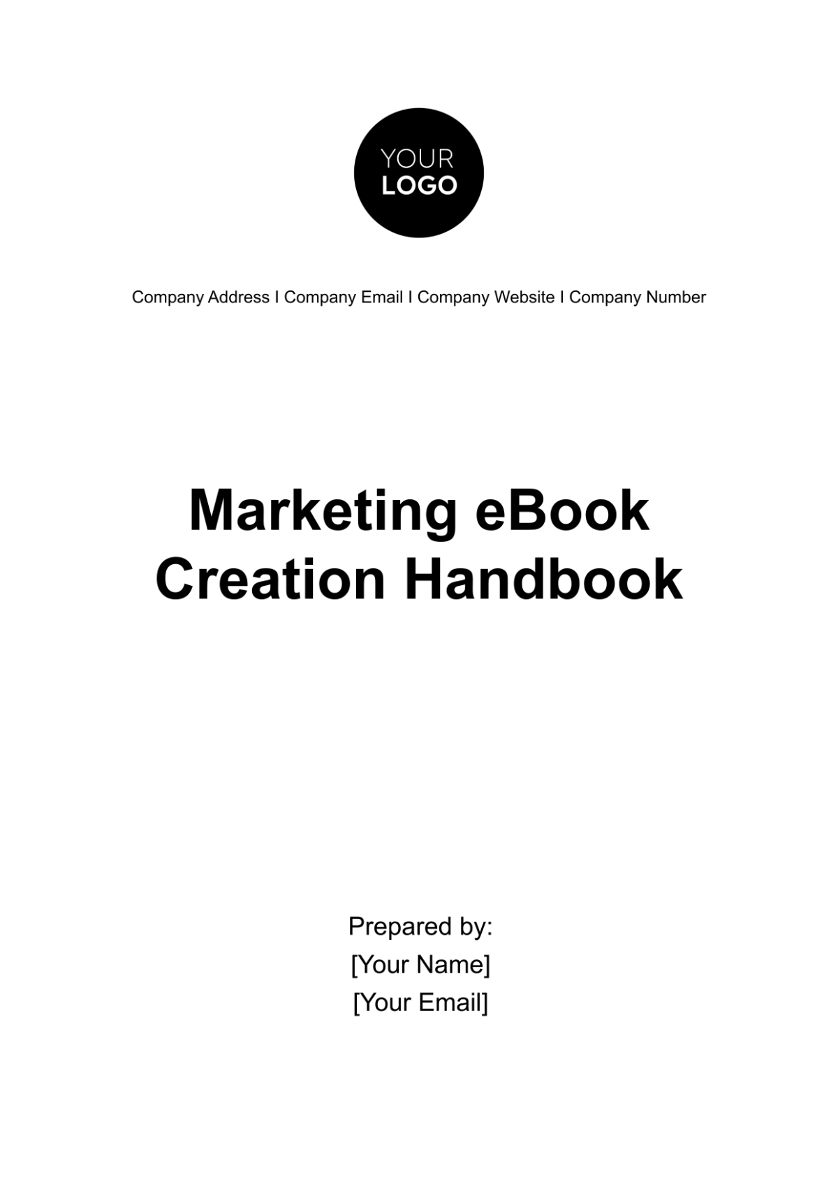 Free Marketing eBook Creation Handbook Template