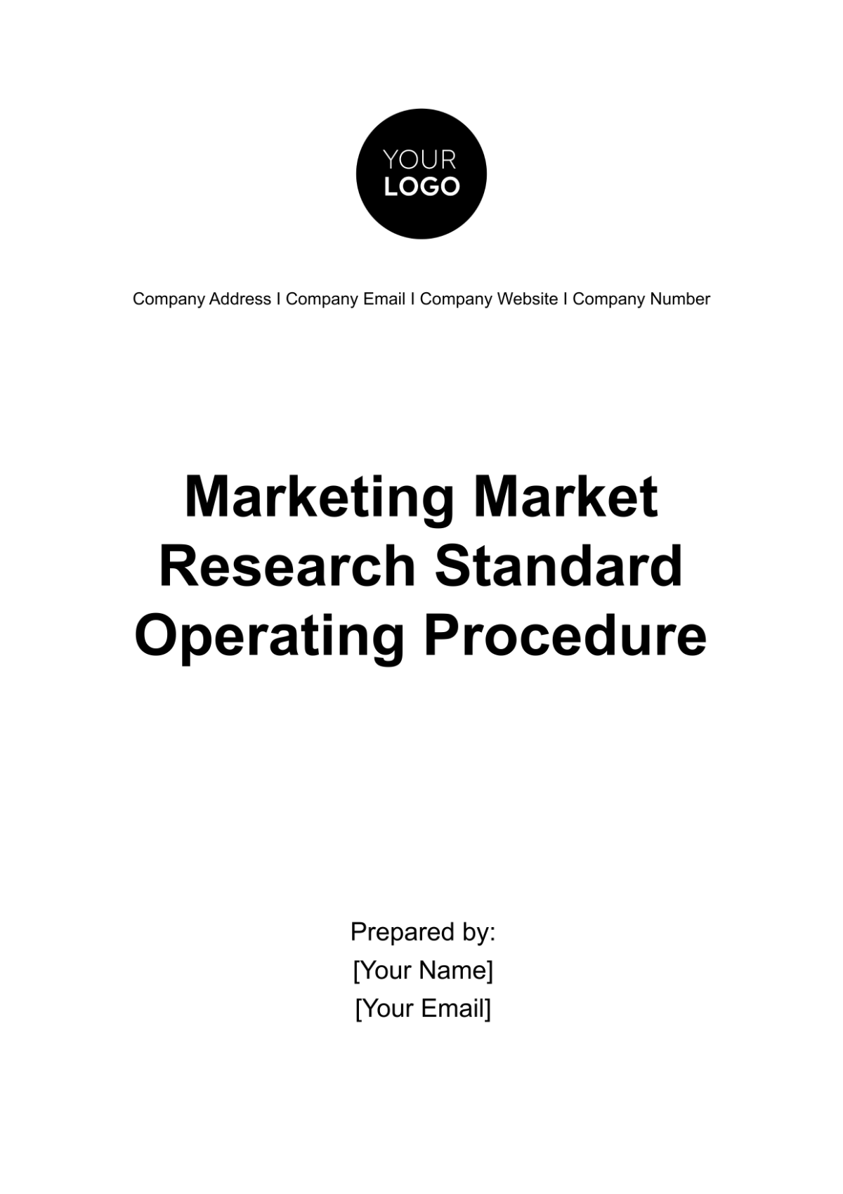 Marketing Market Research Standard Operating Procedure Template