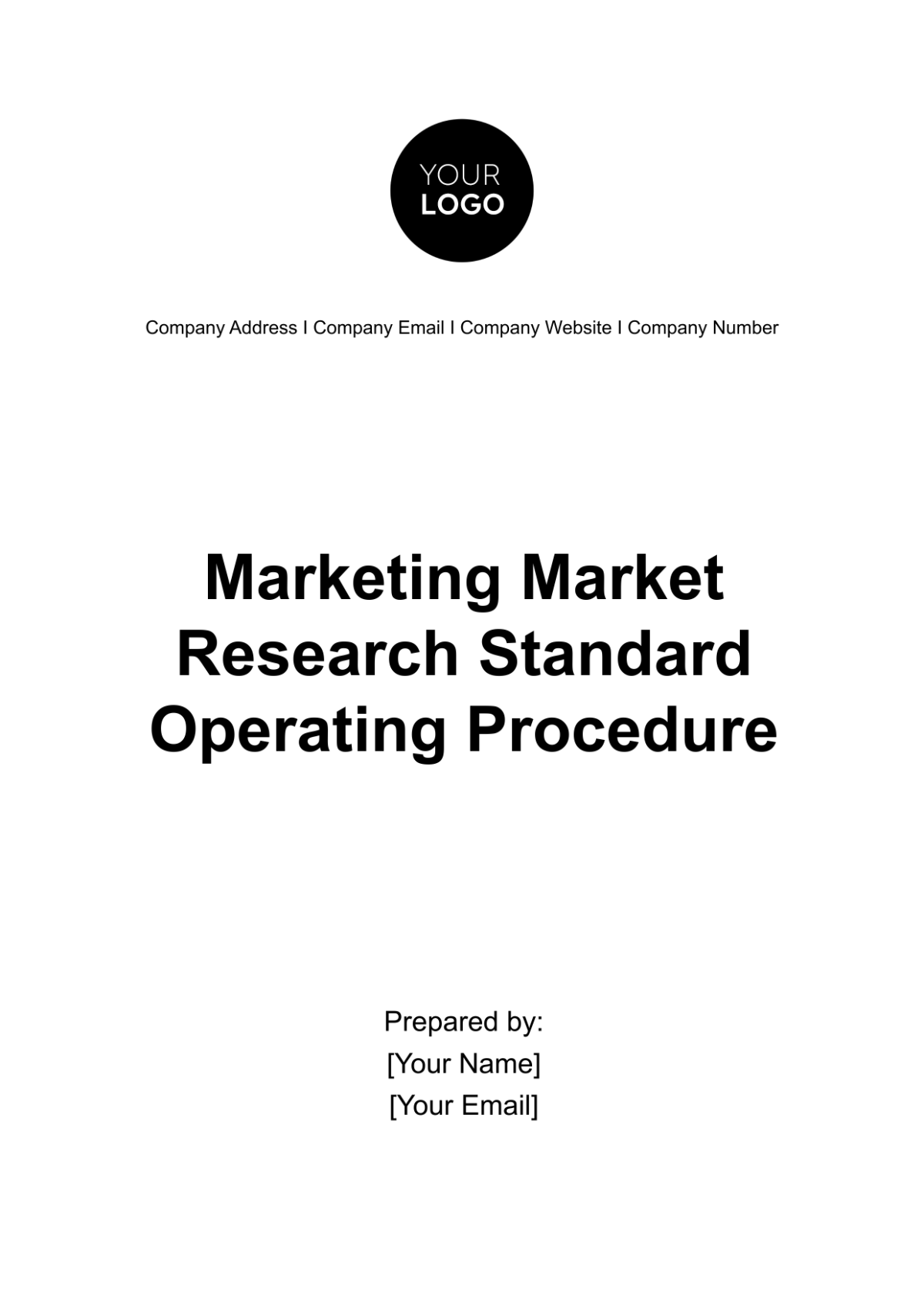 Marketing Market Research Standard Operating Procedure Template - Edit Online & Download