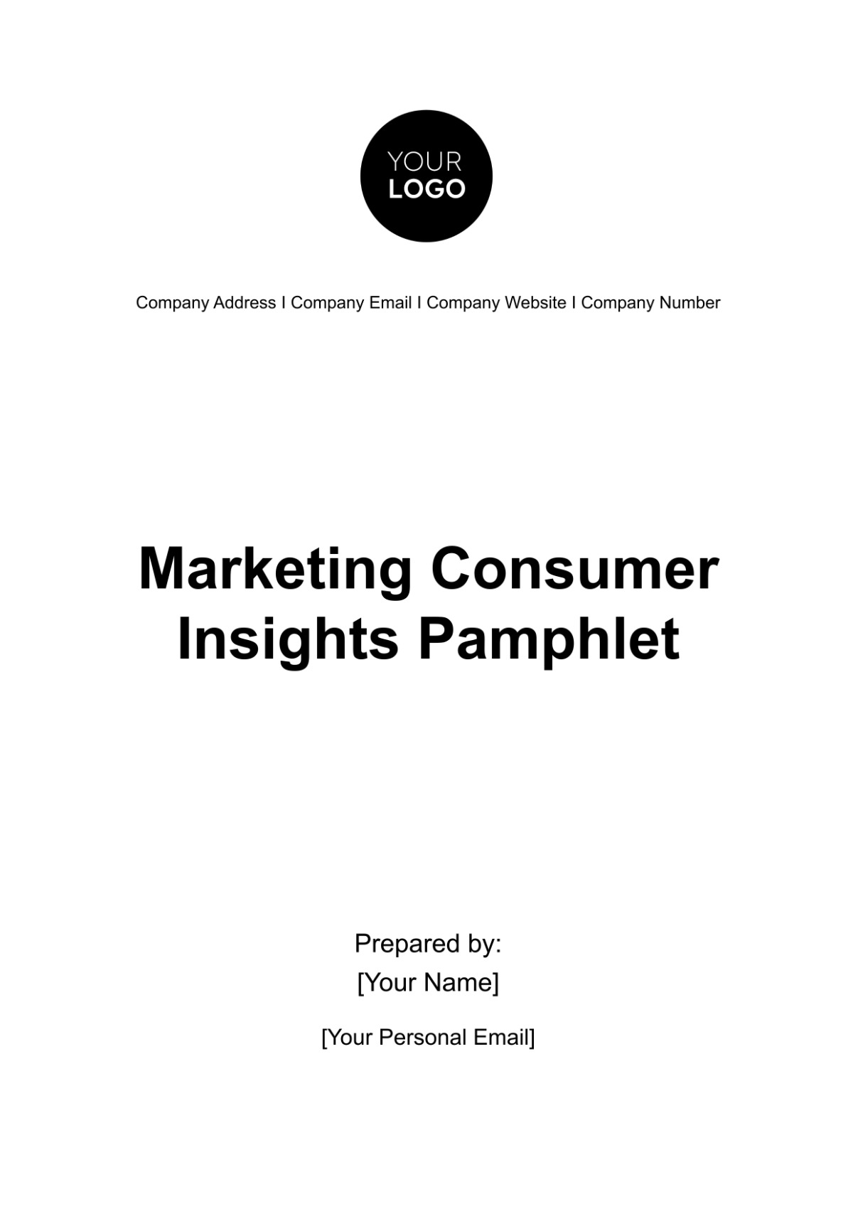 Marketing Consumer Insights Pamphlet Template - Edit Online & Download